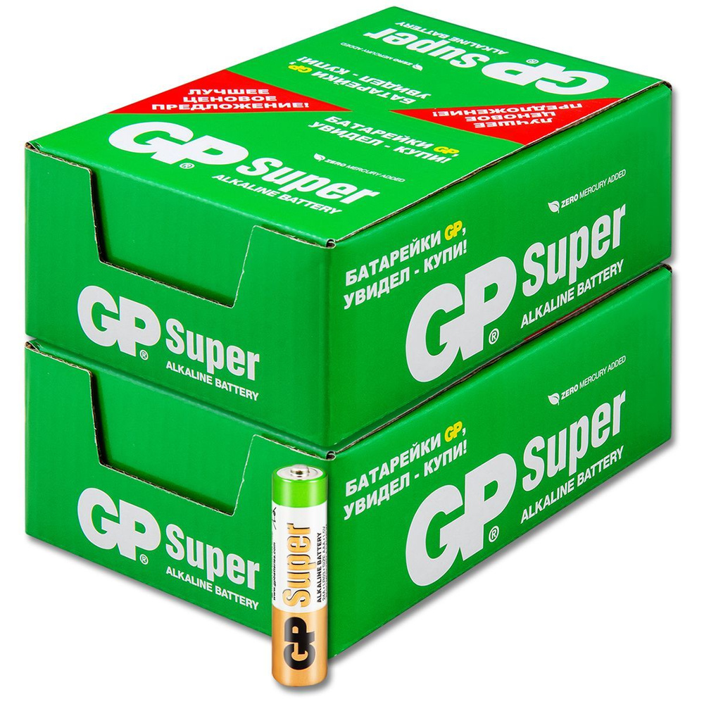 Батарейка AAA Alkaline GP LR03 Super Shrink, упаковка 192 шт. #1