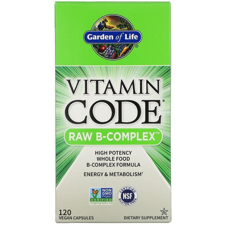 Garden of Life, Vitamin Code, B-комплекс RAW, 120 капсул #1