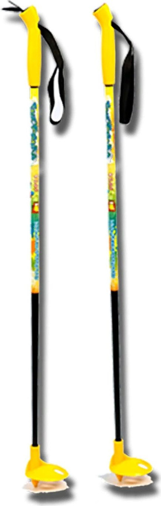 Лыжные палки Sportmaxim / Спортмаксим детские с высокой прочностью на излом, стекловолокно, рост 90см #1