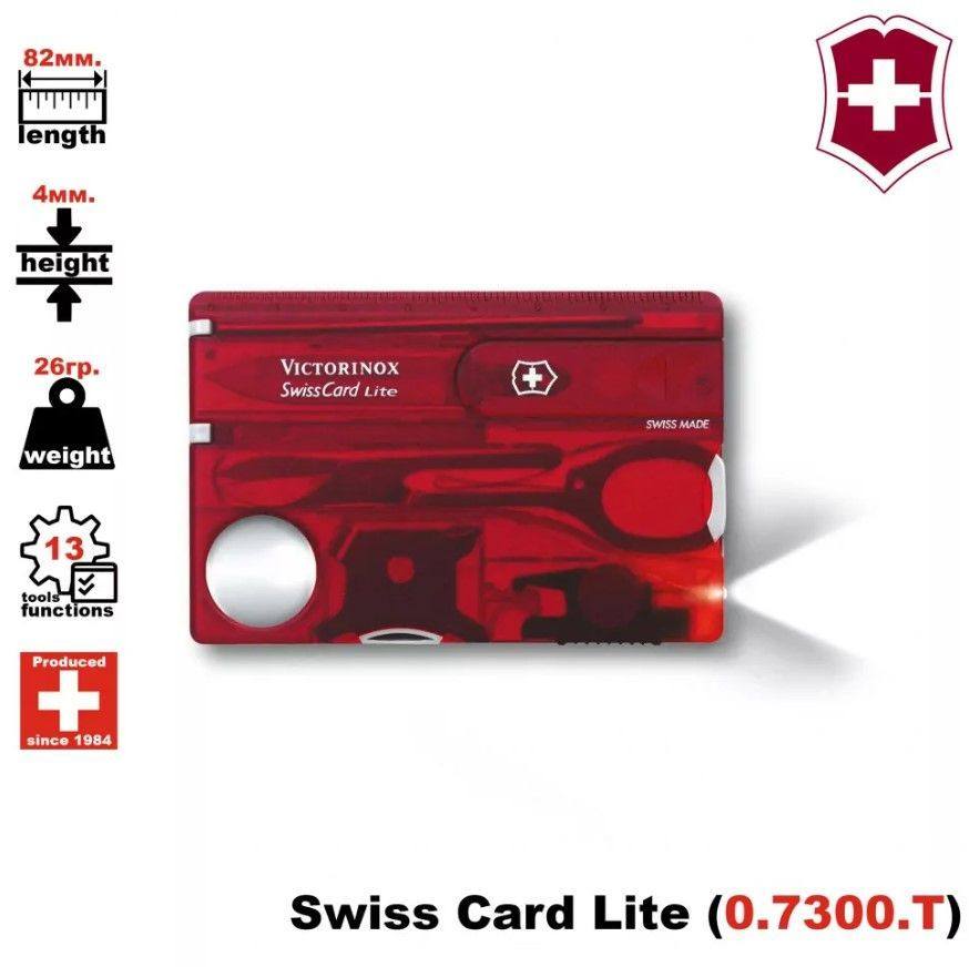 Набор инструментов в виде банковской карточки Victorinox SwissCard Lite  #1