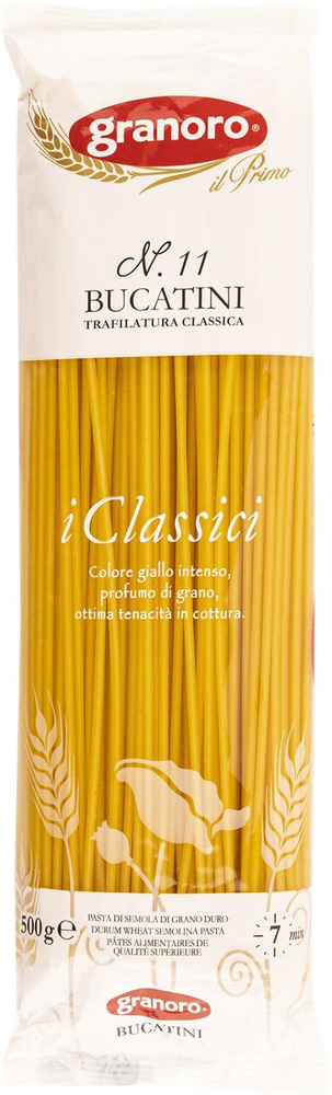 В заказе 1 штука: Макароны из твердых сортов Граноро из Апулии букатини №11 Аттилио м/у, 500 г  #1
