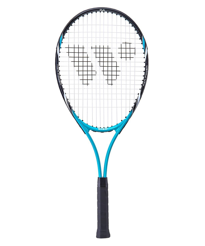 Ракетка для большого тенниса AlumTec 2599 26'' от Wish. Цвет: бирюзовый. Для взрослых и подростков.  #1