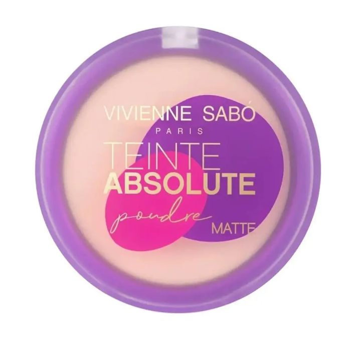 Vivienne Sabo Пудра компактная матовая Absolute matte, 01 розово-бежевый, 6г  #1