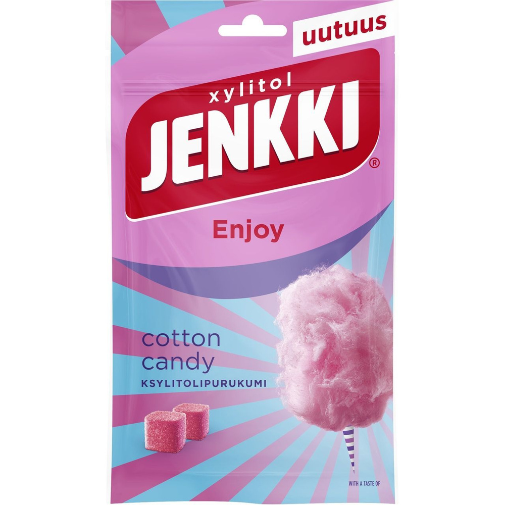 Жевательная резинка без сахара с ксилитом JENKKI со вкусом сахарной ваты  #1