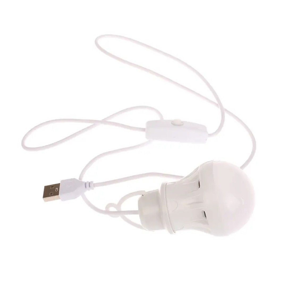 Светодиодный портативный кемпинговый фонарь на шнуре USB с переключателем. Лампочка USB. Лампочка для #1