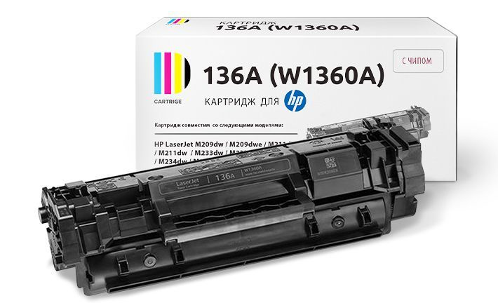 Картридж SP-136A / W1360A совместимый черный с чипом для HP LaserJet M211dw/M209dw/M234dwe/M236d/M236dw/M236sdw #1