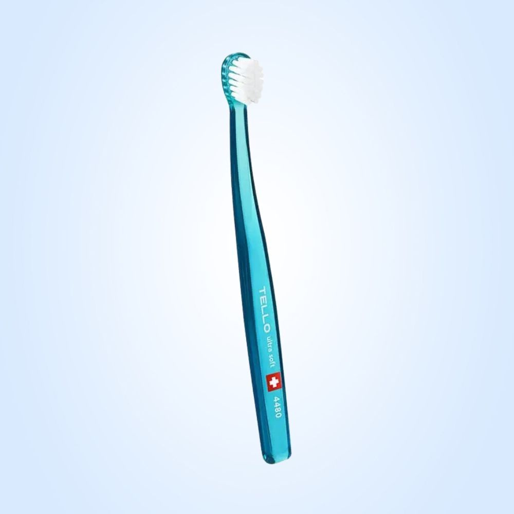 Зубная щетка Tello 4480 ultra soft touch filaments (6-12 лет), бирюзовая #1