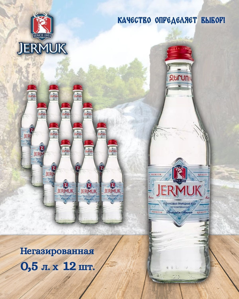 Минеральная природная вода Jermuk / Джермук негазированная, стекло (0,5л*12шт)  #1