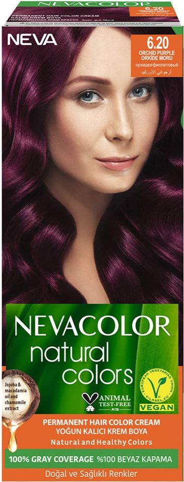 Крем-краска для волос Nevacolor Natural Colors № 6.20 Орхидея фиолетовый х1шт  #1