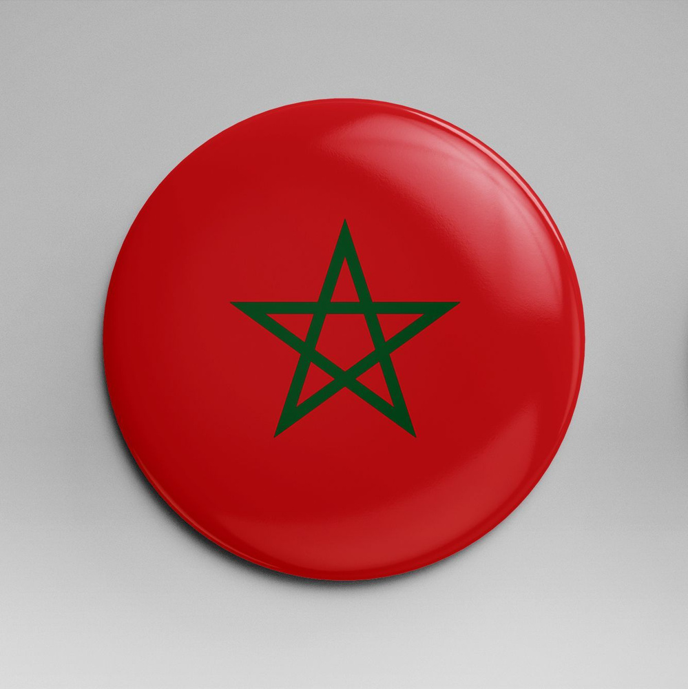 Зеркало карманное 58 мм флаг Марокко #1