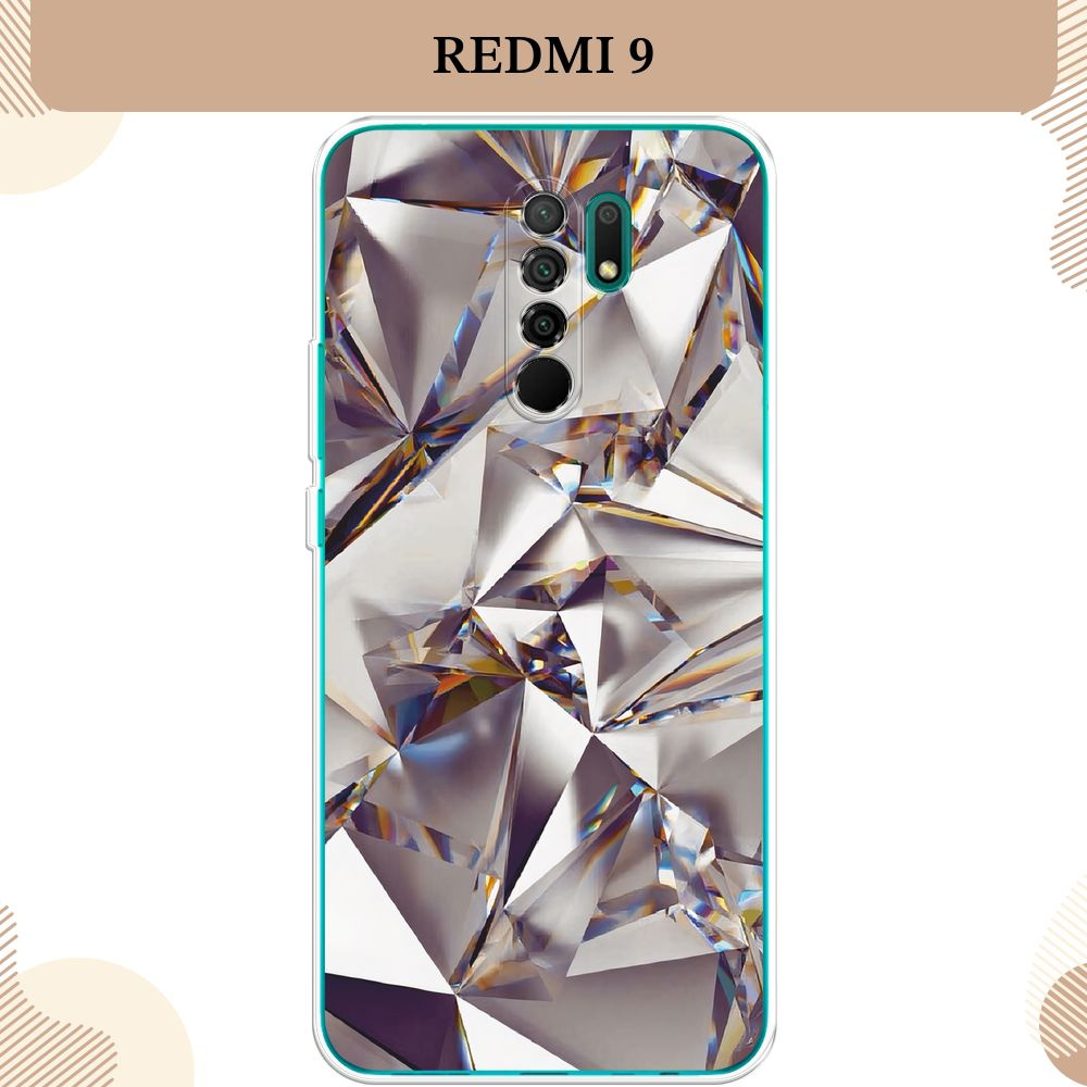 Силиконовый чехол на Xiaomi Redmi 9 / Сяоми Редми 9, Бриллианты  #1