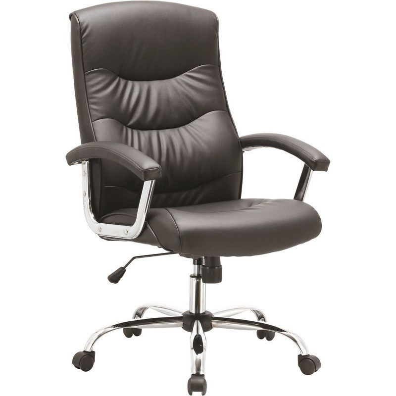 Кресло Easy Chair 550 TR, рециклированная кожа черная, хром #1