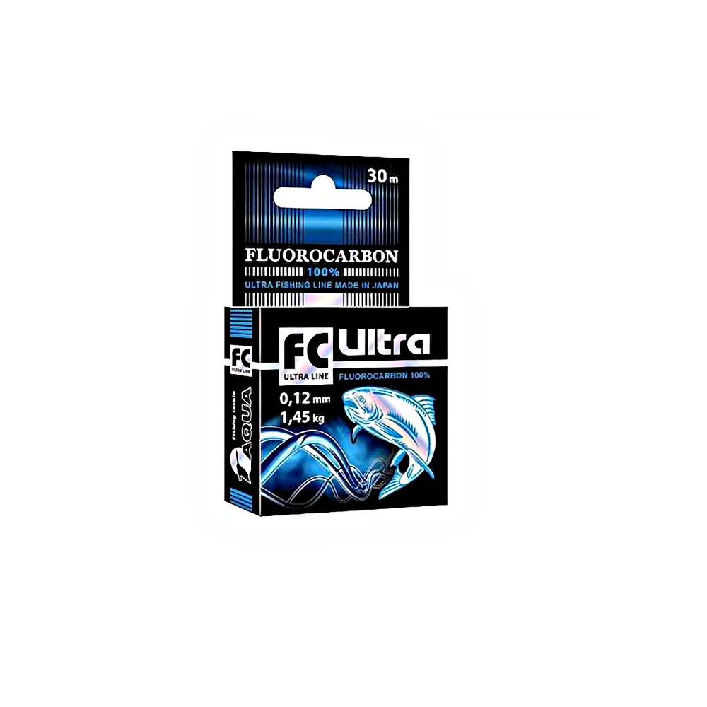 Леска флюорокарбоновая зимняя Aqua FC Ultra Fluorocarbon 100% 0,20мм 30м  #1