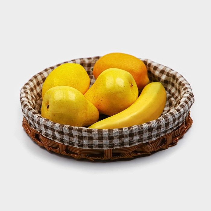 Корзинка для фруктов и хлеба Доляна Домашний уют, d 25,5 см, цвет шоколадный  #1