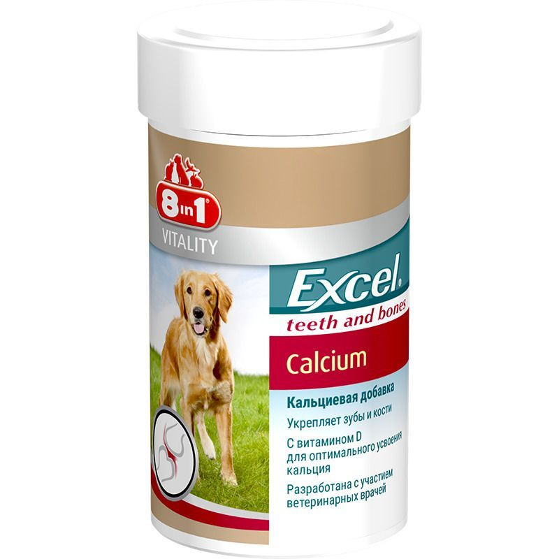 Excel Calcium Кальциевая добавка для собак и щенков,155 таб. х 1 уп.  #1