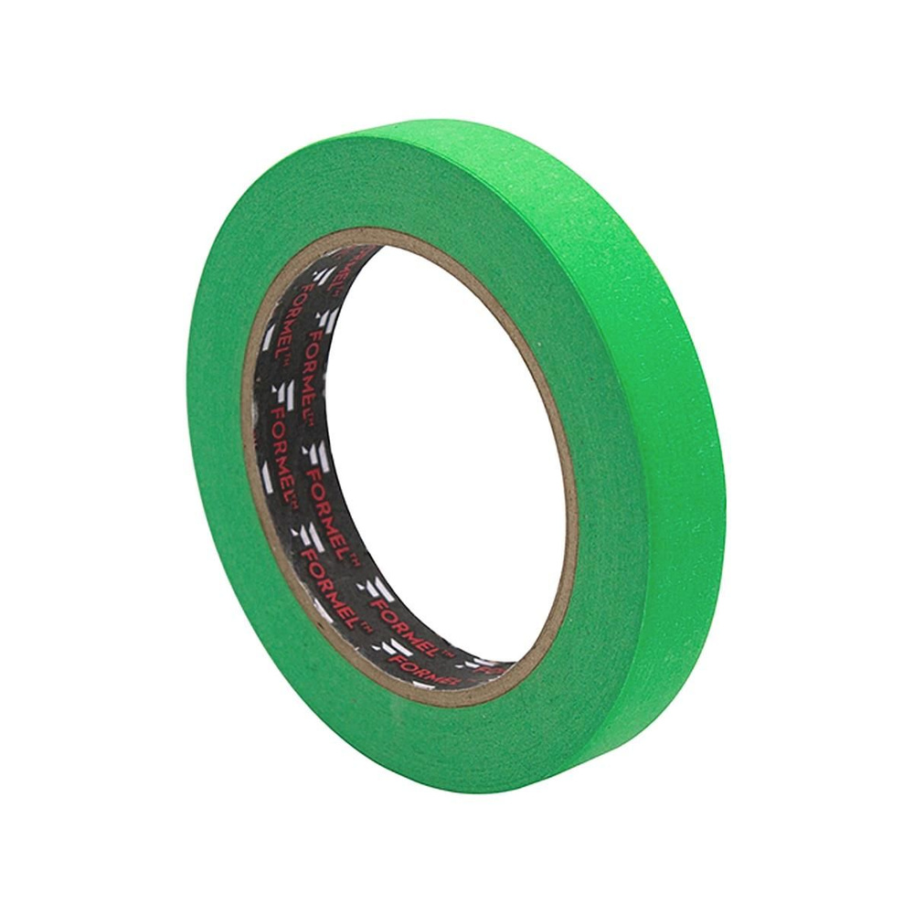 FORMEL Masking Tape Color Green Маскировочная малярная лента (зеленый) 19 мм. x 40 м. темп. до 90 C. #1