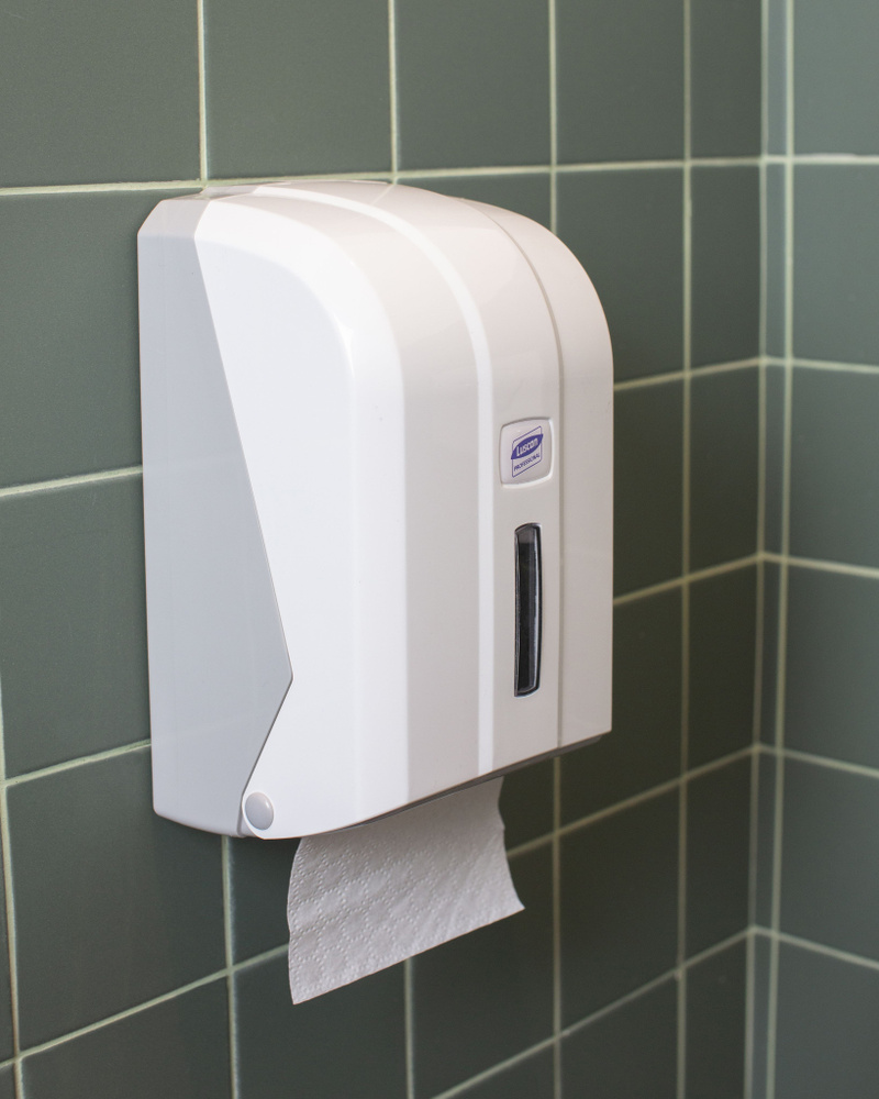 Диспенсер для туалетной бумаги Luscan Professional, пластиковый корпус, 22.5x13.5x12 см, белый  #1
