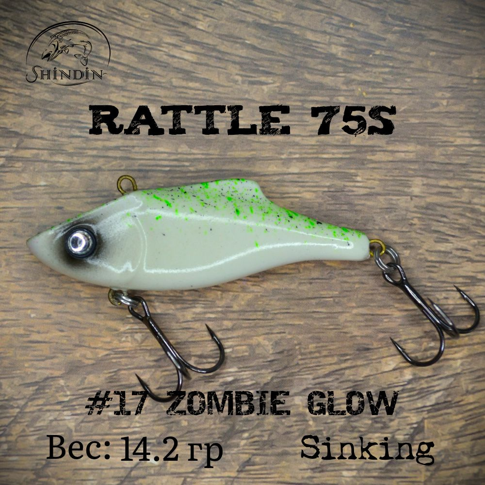 Воблер SHINDIN Rattle 75S #17 Zombie Glow #1