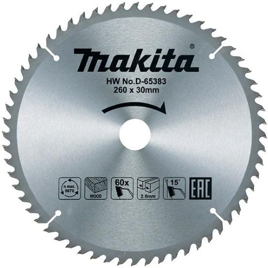 Makita Диск пильный 260 x 1.8 x 30; 60  зуб. #1