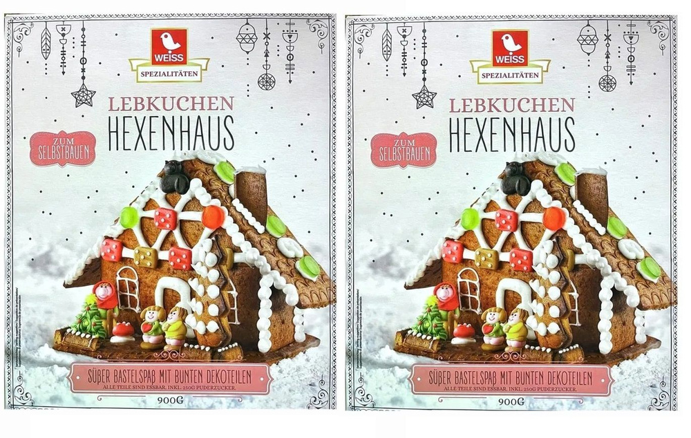 Набор новогодний Weiss Lebkuchen Eisenbahn Пряничный домик, 900г (2 шт)  #1