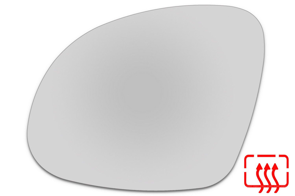 Зеркальный элемент левый SKODA Yeti I (10-18) сфера нейтральный с обогревом  #1