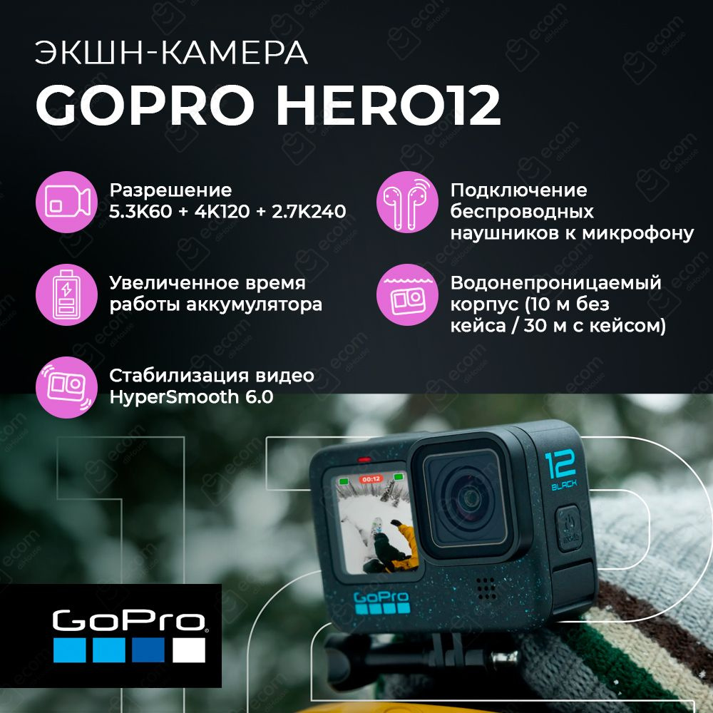 Экшн-камера GoPro HERO12 Black Edition CHDHX-121-RW #1