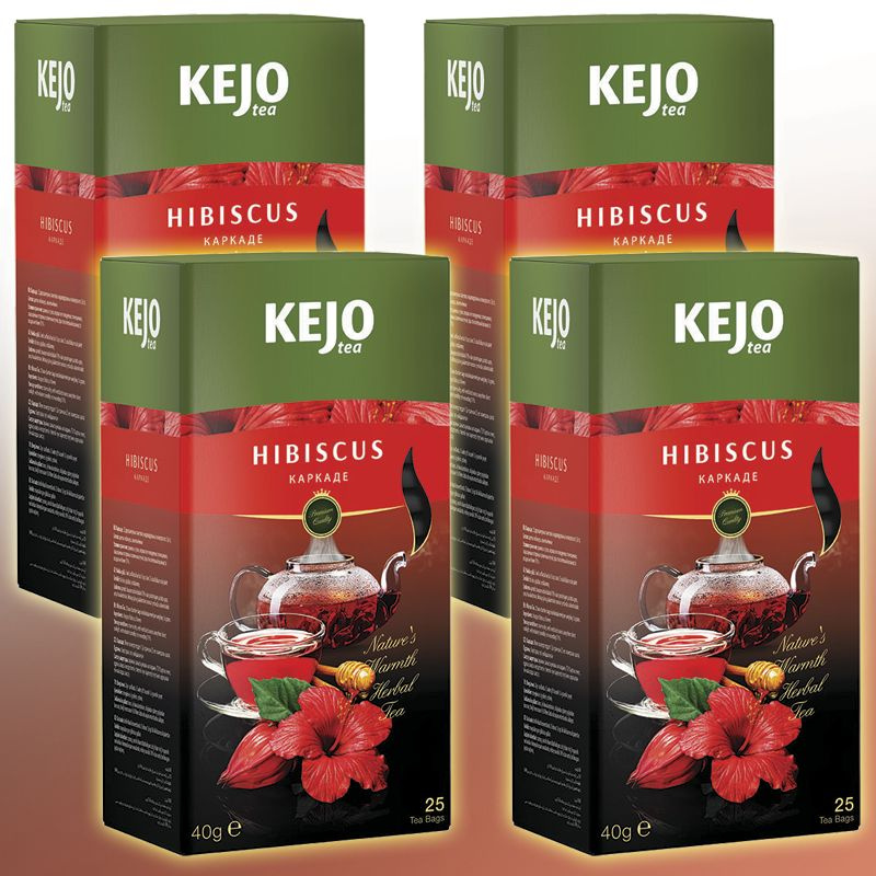 Чай в пакетиках HIBISCUS (КАРКАДЕ) 4 по 25 пак / KEJO (КЕЖО) #1