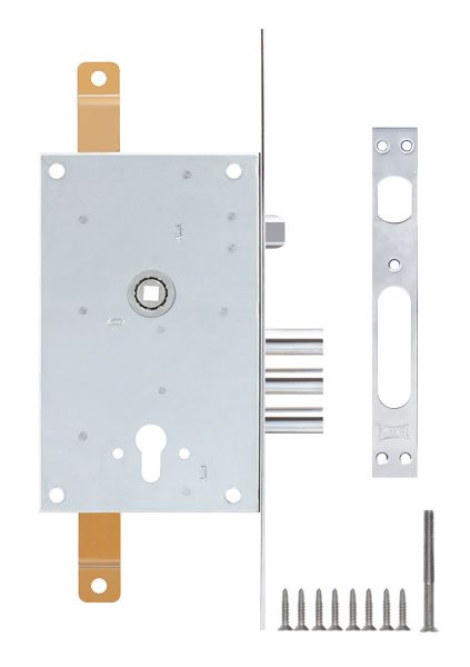 Замок Kale kilit (Кале килит) врезного цилиндрового замка с защёлкой 352/R w/b (с креплением под тяги) #1