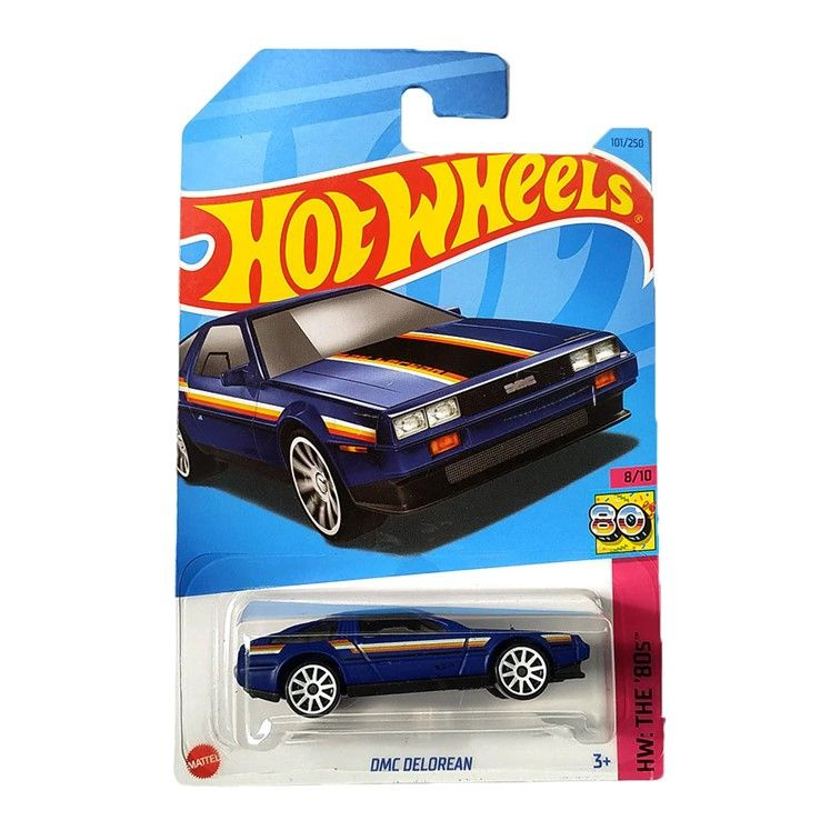 HKJ65 Машинка металлическая игрушка Hot Wheels коллекционная модель DMC Delorean синий  #1