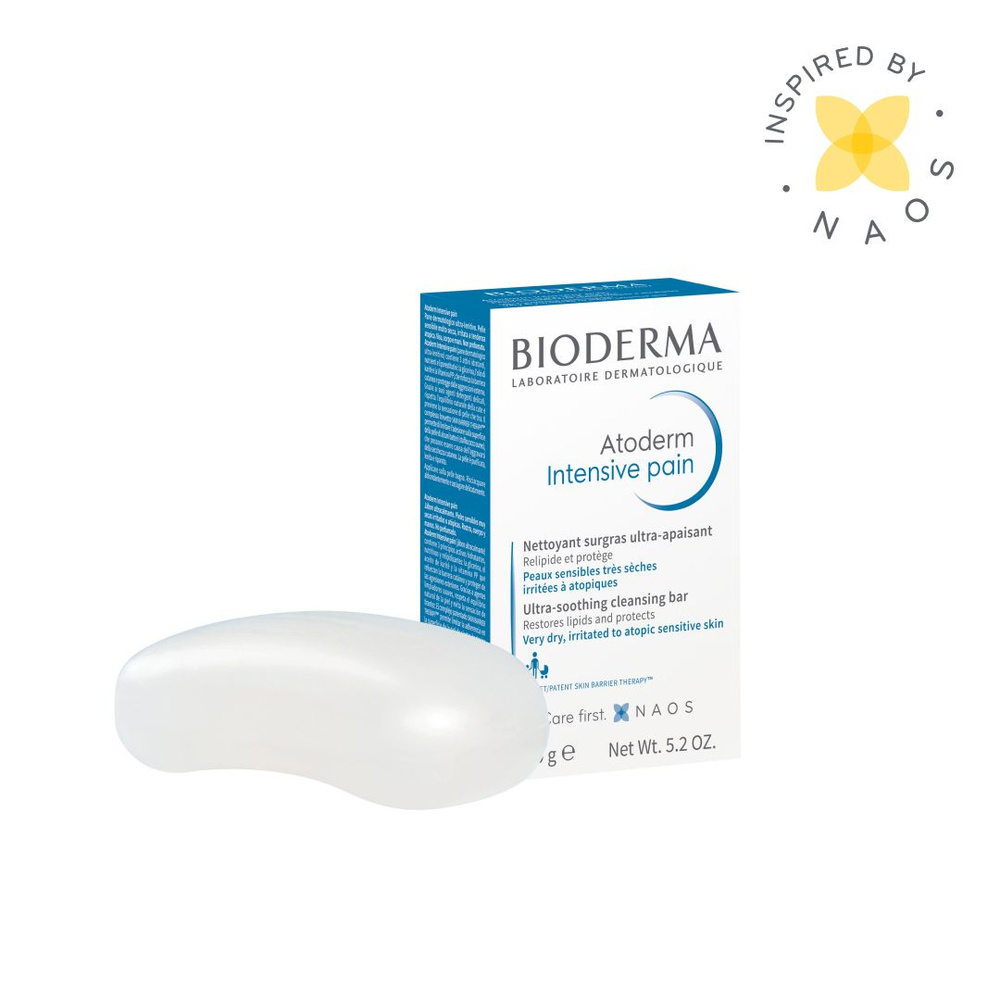 Bioderma Atoderm мыло твердое питательное восстанавливающее для сухой поврежденной атопичной кожи лица #1