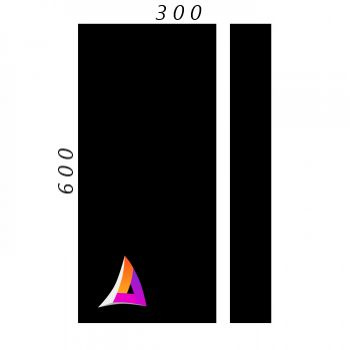 Пластик для лазерной гравировки SHENGWEI (Чёрный на белом) 300мм_600мм 1,3мм  #1