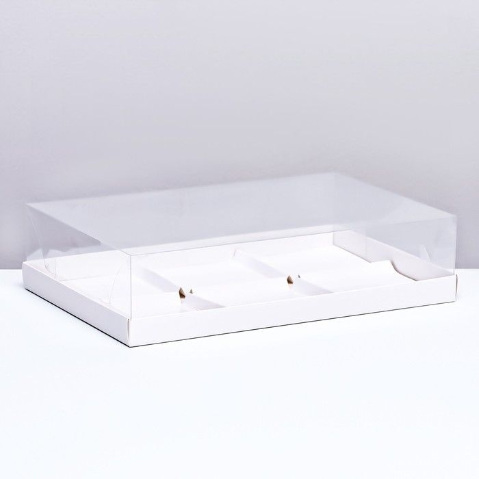 Коробка для муссовых пироженных 6 штук, 26x17x6 Белый #1