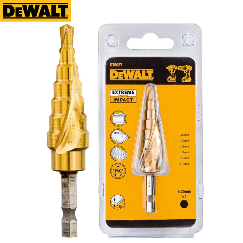 DEWALT Impact Step Bit DT5027 Тип пагоды с шестигранной ручкой, высокоскоростная дрель, аксессуары для #1