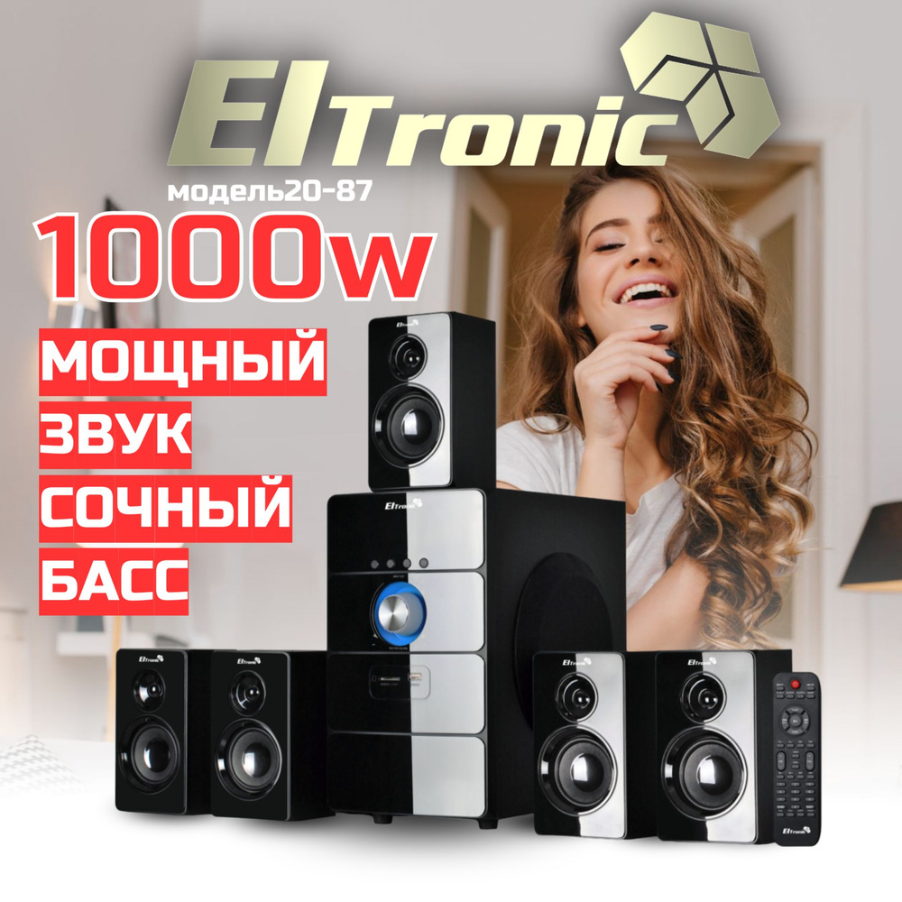 Eltronic Акустическая система 20-87 HOME SOUND, 100 Вт, черный #1