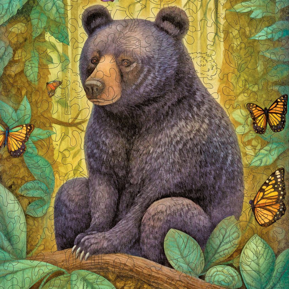 Деревянный пазл Гербера Медведь серия Лесные животные #1