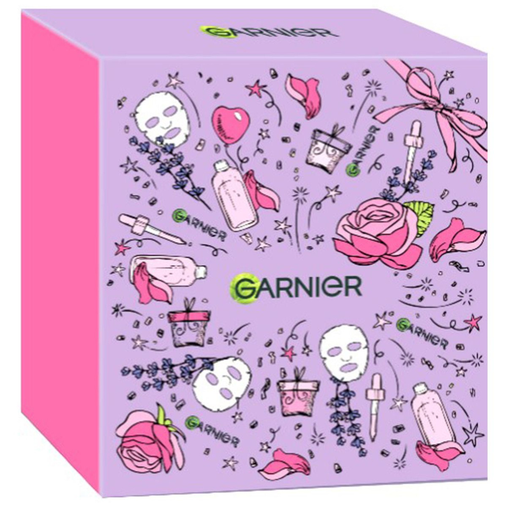 Garnier Подарочный набор (Тоник для лица Розовая вода 200мл + Тканевая маска Лаванда 28г)  #1