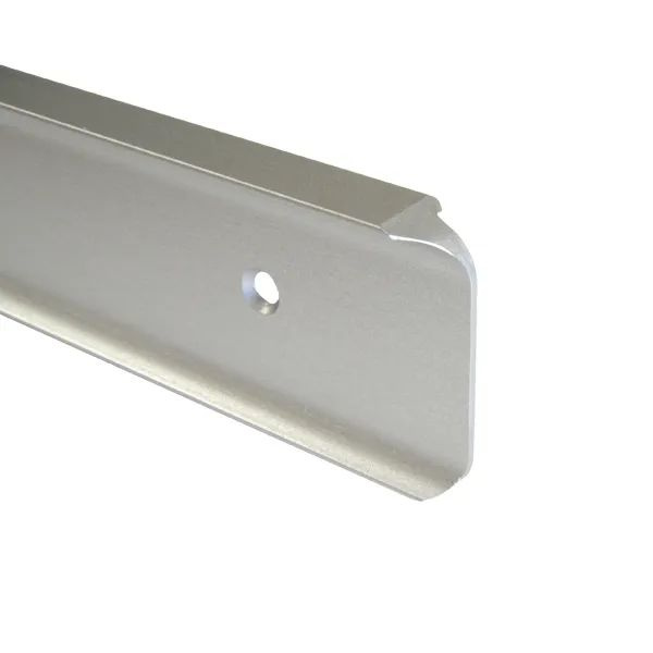 Планка для столешницы угловая универсальная алюминиевая 600мм R5мм/38мм матовая серебристая - 1шт.  #1