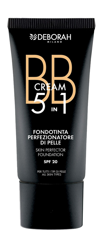 Тональный BB-крем для лица 5-в-2 / 1 Белоснежный / Deborah Milano BB Cream 5 in 1 Skin Perfector Foundation #1