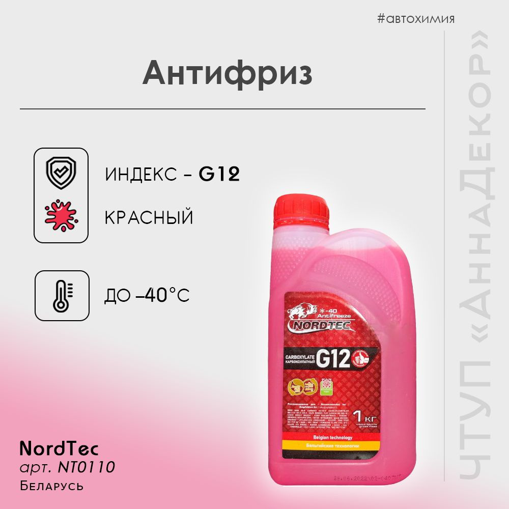 NORDTEC Антифриз до -40°С, 0.84 л #1