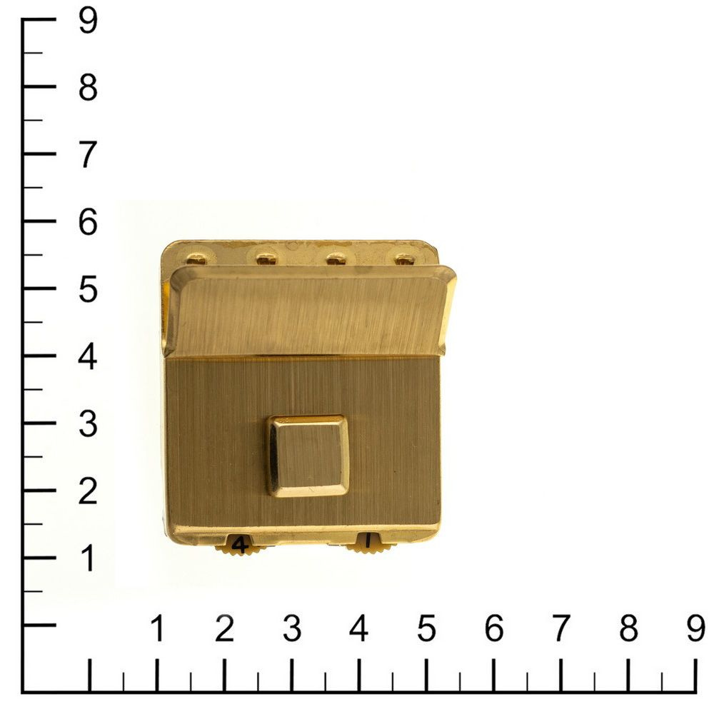 Замок для сумки портфелей XL ZOLO 42мм золото брашинг #1