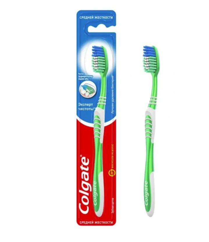 COLGATE 1шт Зубная щетка Эксперт чистоты Extra Clean средние #1