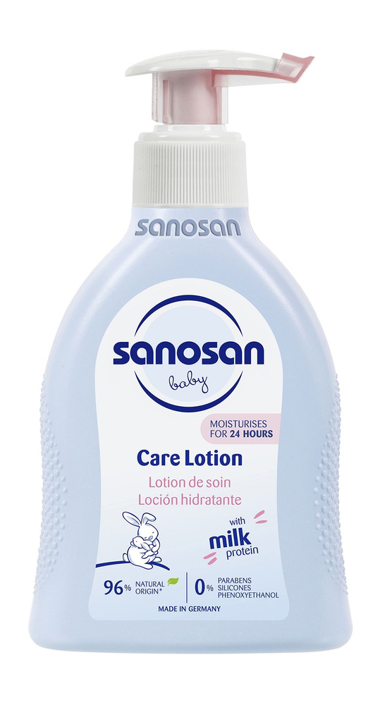 Увлажняющее детское молочко с экстрактом ромашки и пантенолом / 200 мл / Sanosan Baby Care Lotion  #1