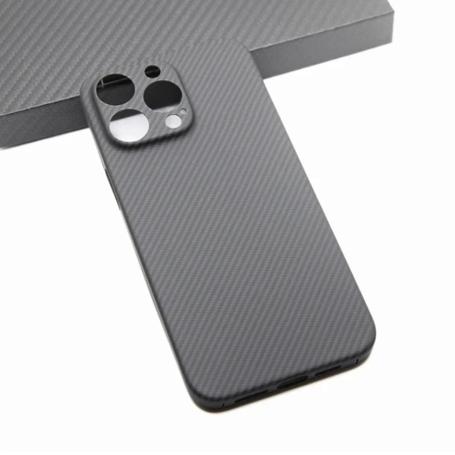 Кевларовый чехол без магнита DiXiS Carbon Case 600D для Apple iPhone 15 Pro Max (B15ProM-0M600D) Матовый #1