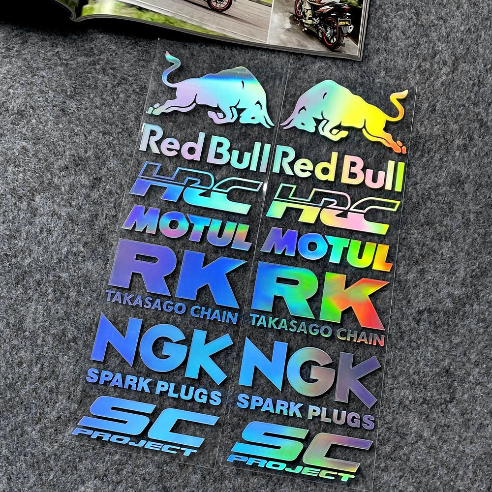 Наклейки на мотоциклы и автозапчасти с рисунком Red Bull подходят для украшения кузова  #1