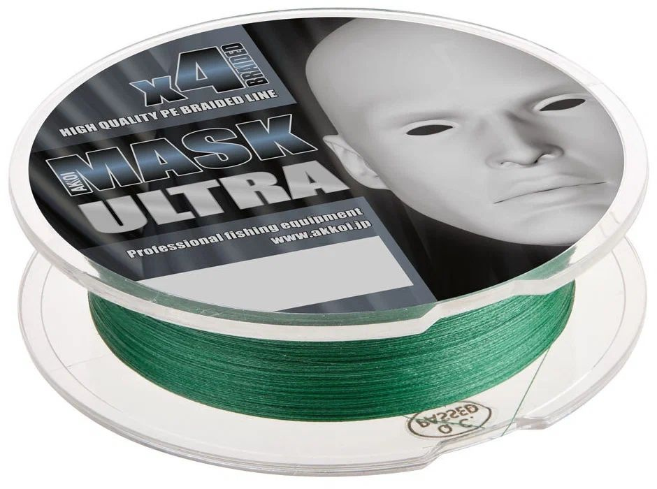 Шнур плетеный Akkoi Mask Ultra Х 4 0.18mm 7.71 кг 130м ярко зеленый #1