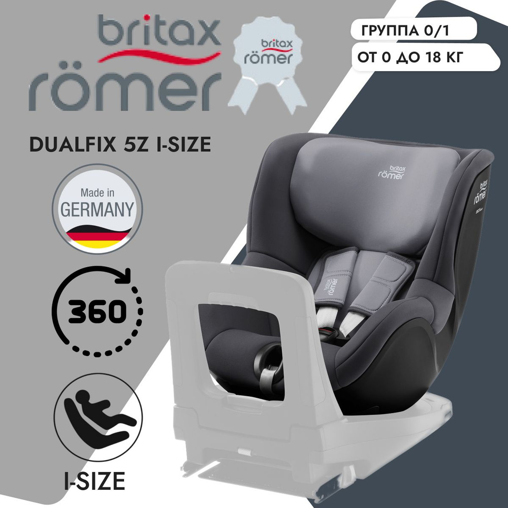 Детское автокресло Britax Romer Dualfix 5Z i-Size Midnight Grey #1