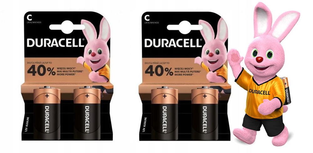 Батарейки щелочные Duracell Basic C/LR14, 4 шт #1