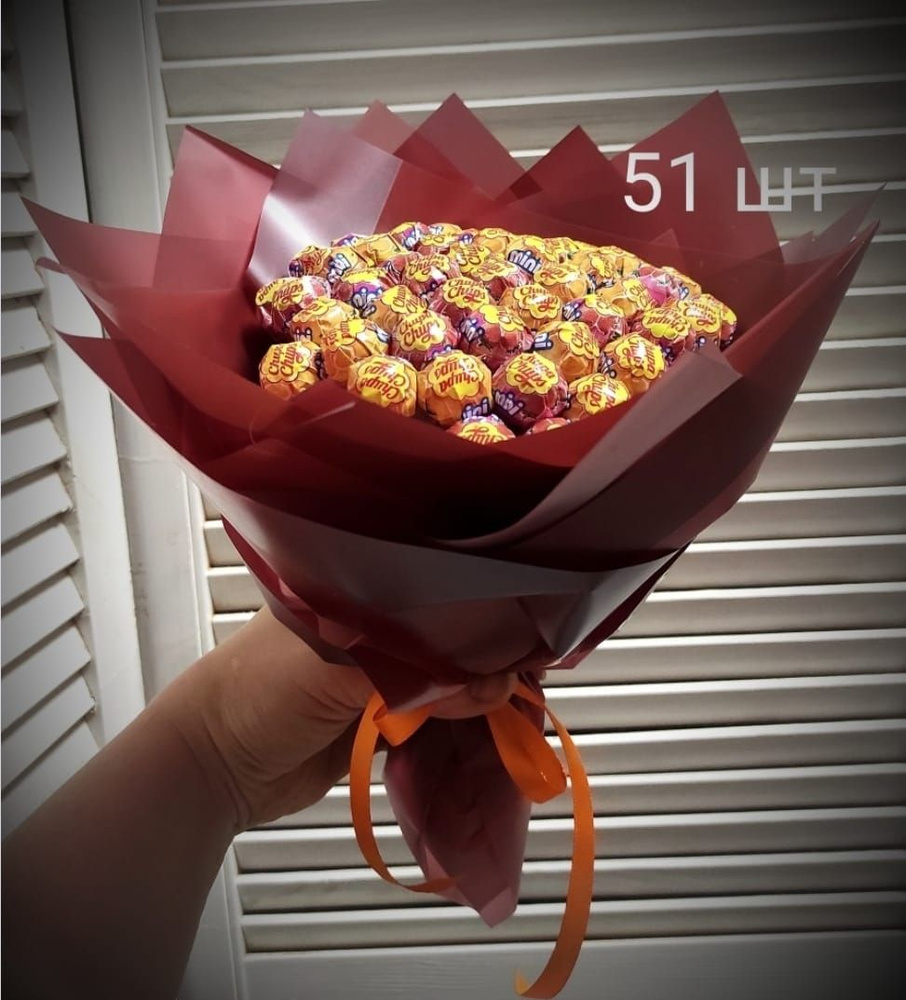 букет из чупа-чупсов - купить с доставкой по выгодным ценам в интернет ...