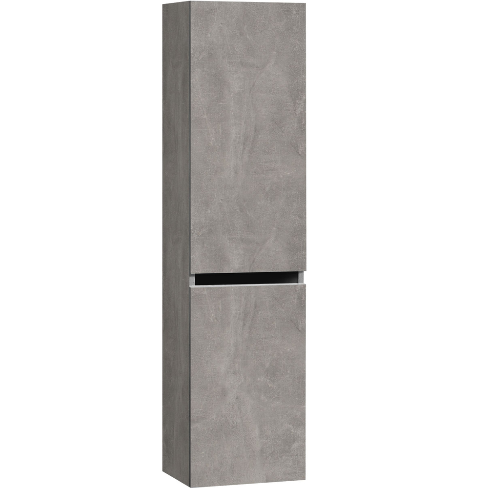 Шкаф-пенал Belux Париж П35 бетон Чикаго светло-серый 31, универсальный правый-левый, 2 двери, доводчики, #1