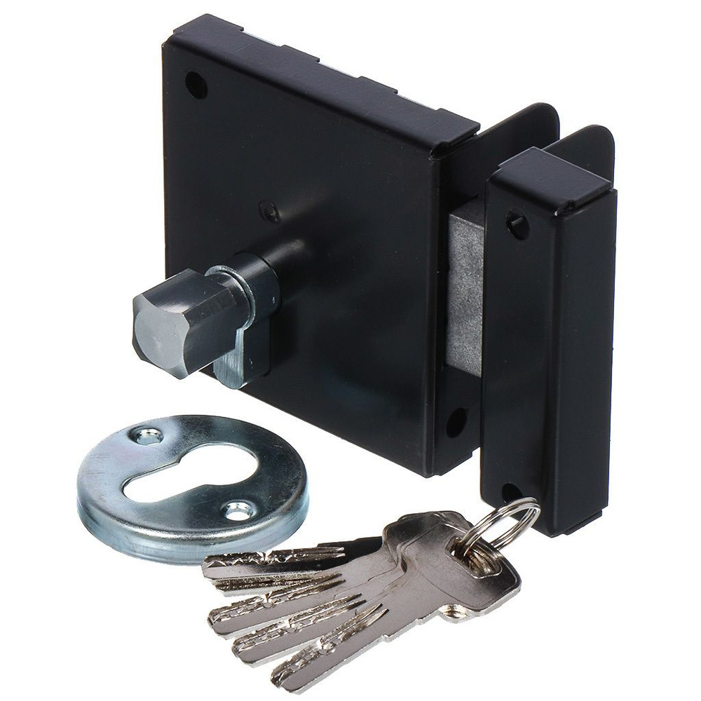 Замок накладной Птимаш, ЗН1-1, 14 841, цилиндр, дверной, чер - купить ...